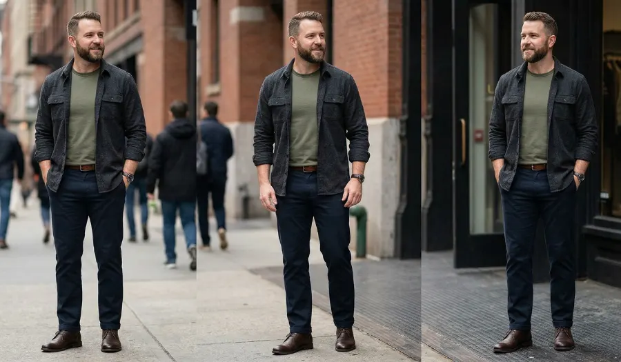 Trendy casual fashion for big guys