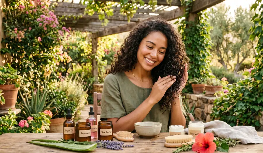 Natural beauty care for curly hair at home