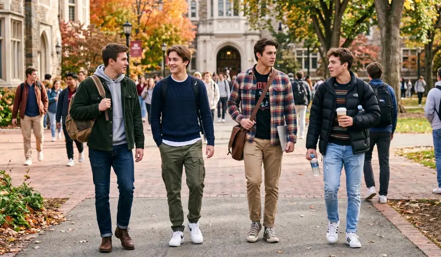 Top Mens Fashion For College Students: 10 Easy Campus Outfits