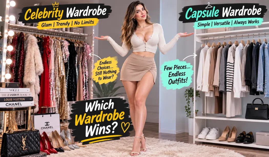 Celebrity wardrobe vs capsule wardrobe Celebrity wardrobe vs capsule wardrobe